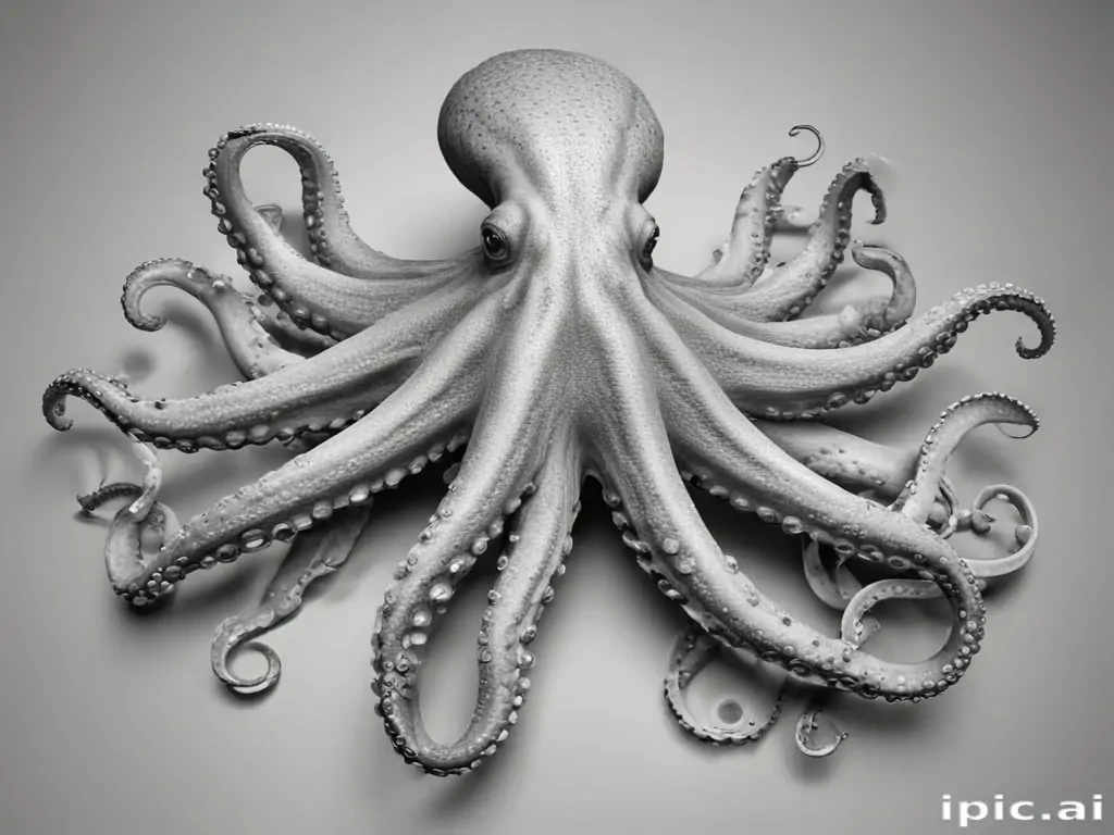 octopus clip art black and white