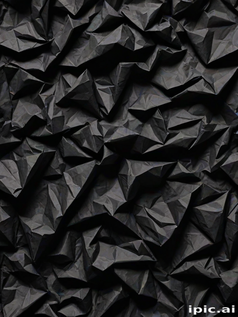 crumpled black paper