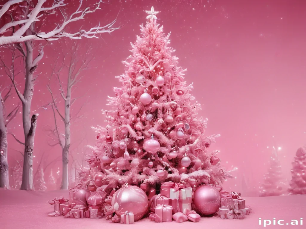 pink christmas desktop wallpaper