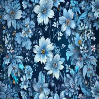 blue floral background