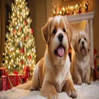 pictures of dogs christmas