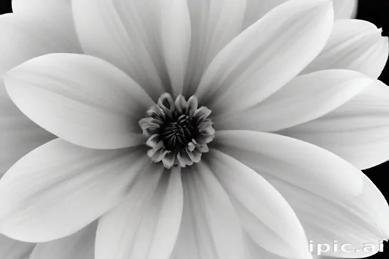black and white flower