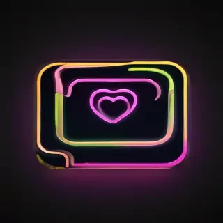neon instagram logo
