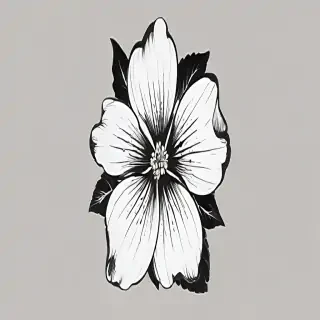 black and white flower png