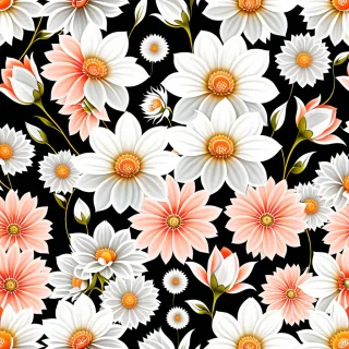 flowers with white background