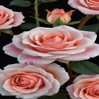 rose with black and white background