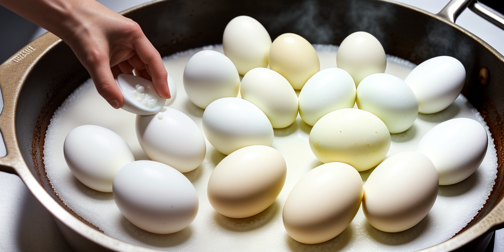 hard boiling eggs with baking soda