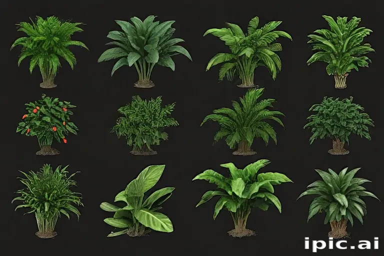 plants no background