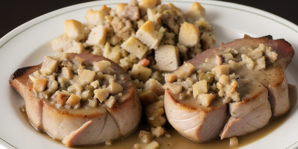 pork chops and stuffing in crock pot