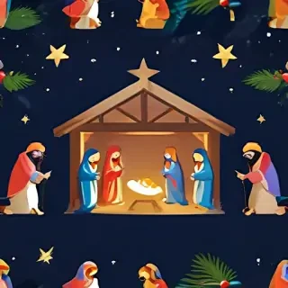 free christmas nativity scene