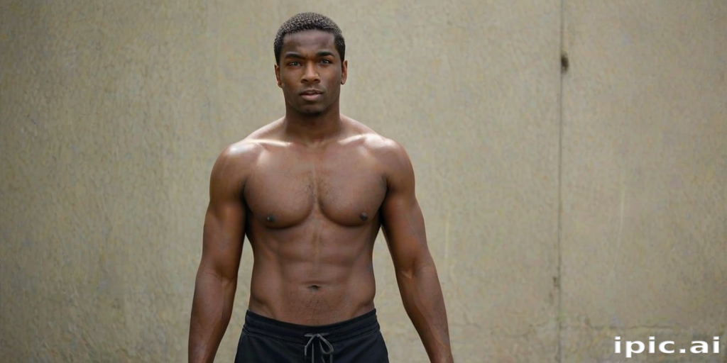 black shirtless man