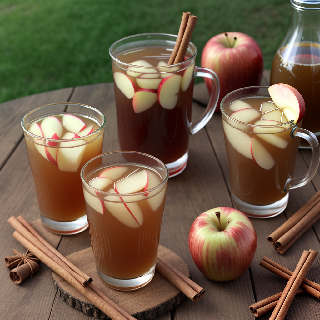 apple cider with red hots