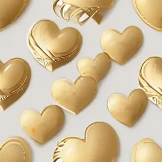 gold heart clipart