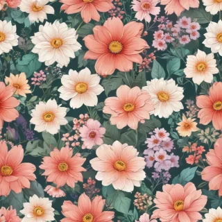 cartoon flowers aesthetic
