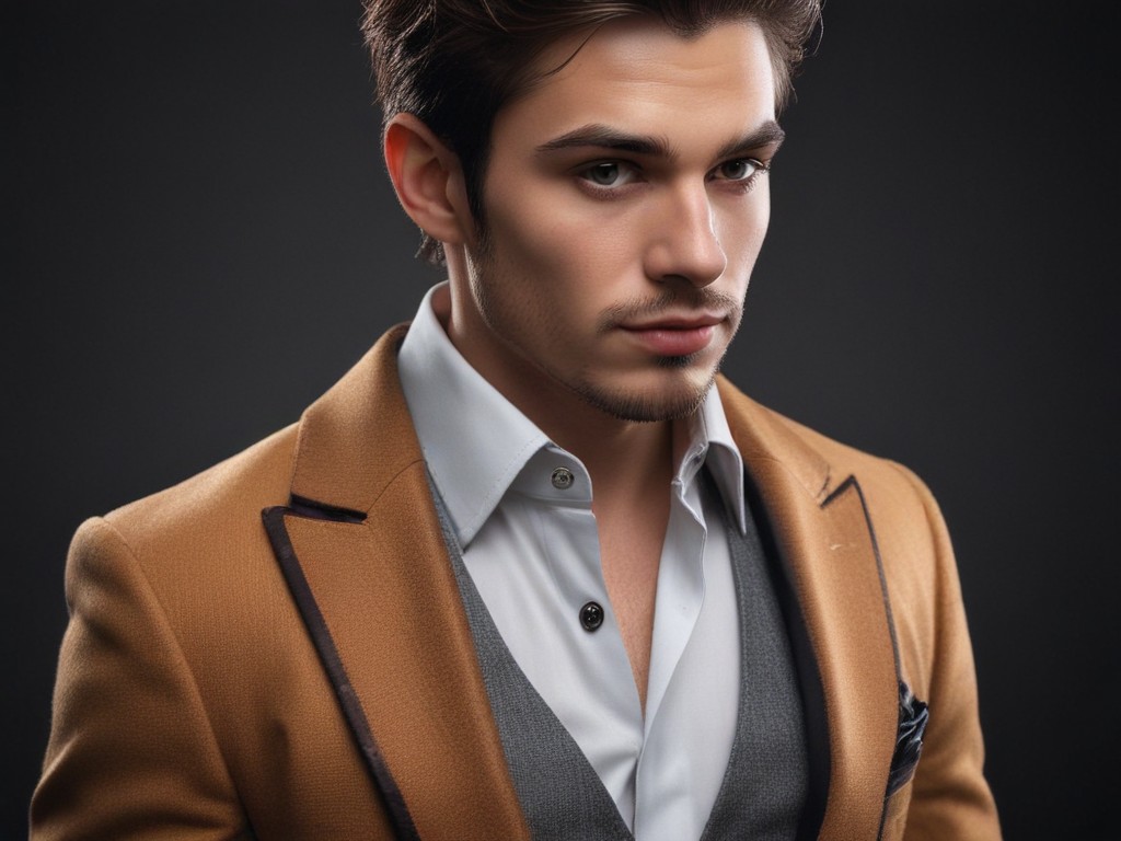 Stylish Young Man in Elegant Outfit Posing for a Fashion Photoshoot