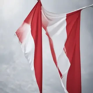 red and white flag
