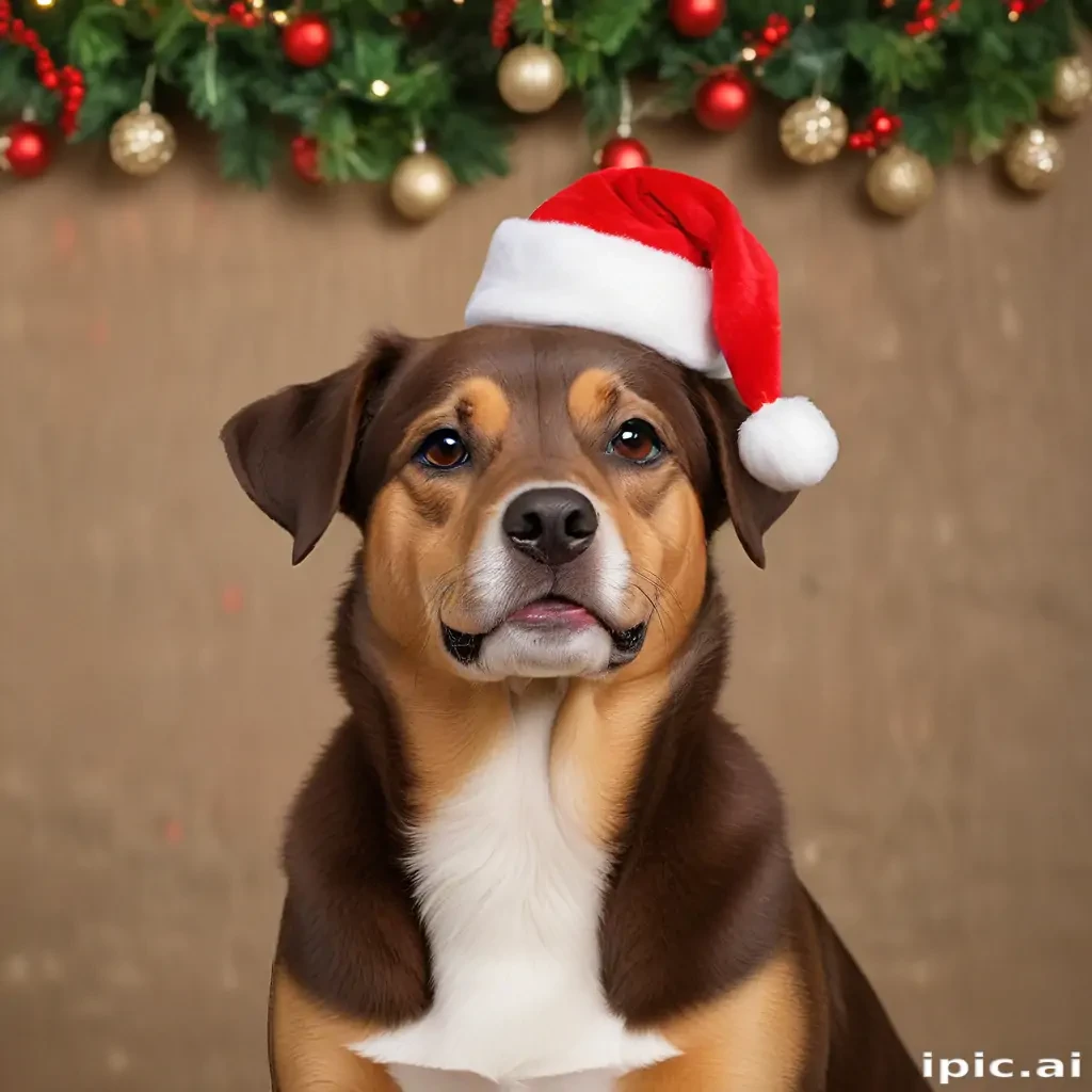 dog christmas background
