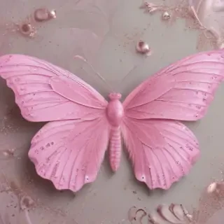 glitter pink butterfly wallpaper