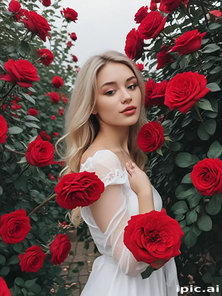 red roses aesthetic