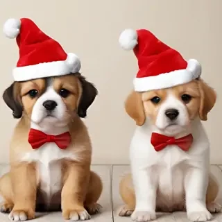 cute christmas dogs