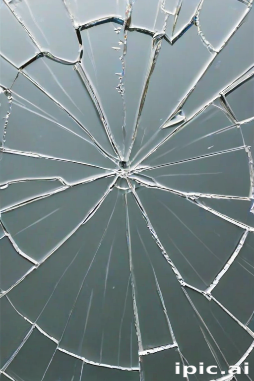 cracked glass transparent
