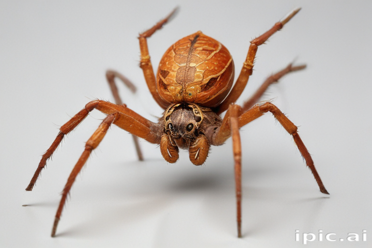 A Close-Up View of a Unique Spider with Intricate Patterns and Details.