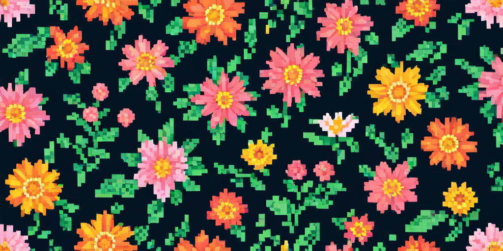 pixel flowers