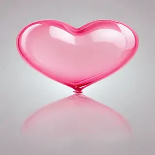 transparent pink heart
