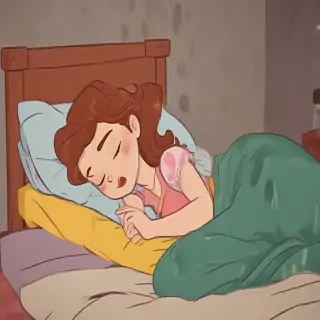 sleeping in cartoons