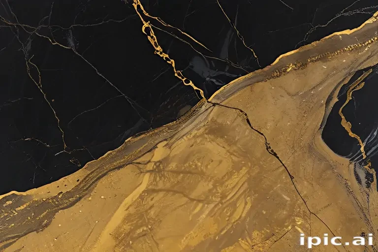 black and gold marble