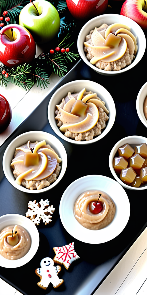 holiday treats served with applesauce