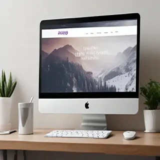 computer website mockup