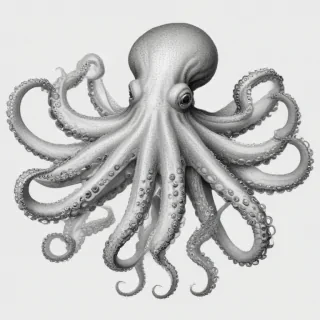 octopus clip art black and white