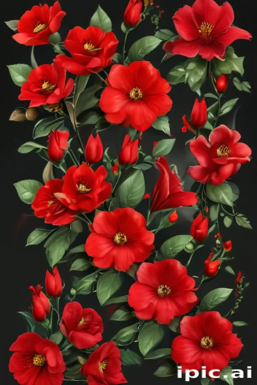red flower png