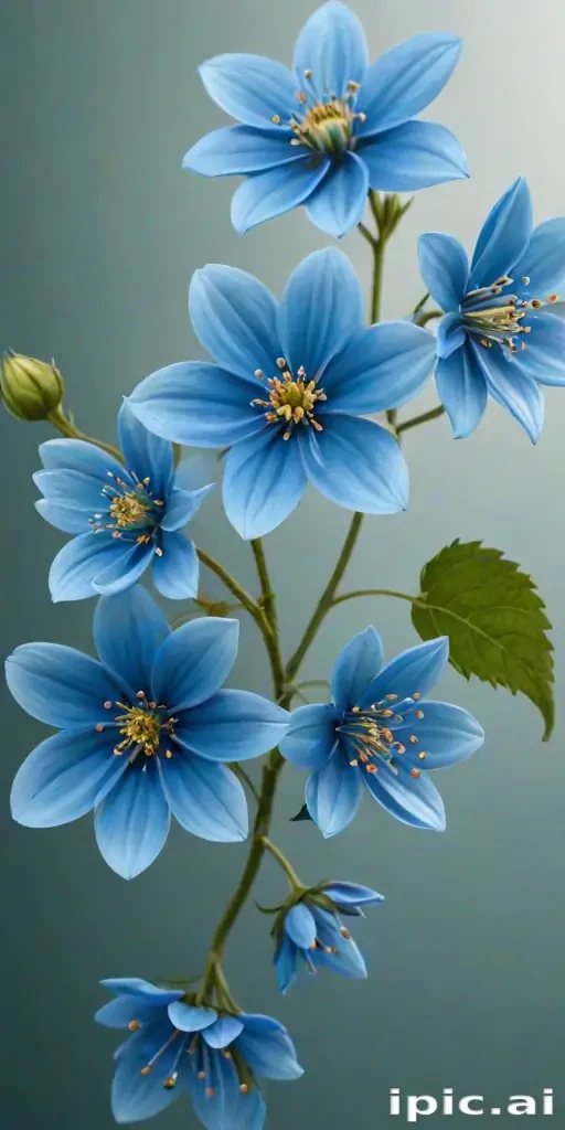 blue flowers transparent