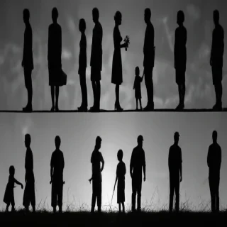 people silhouettes