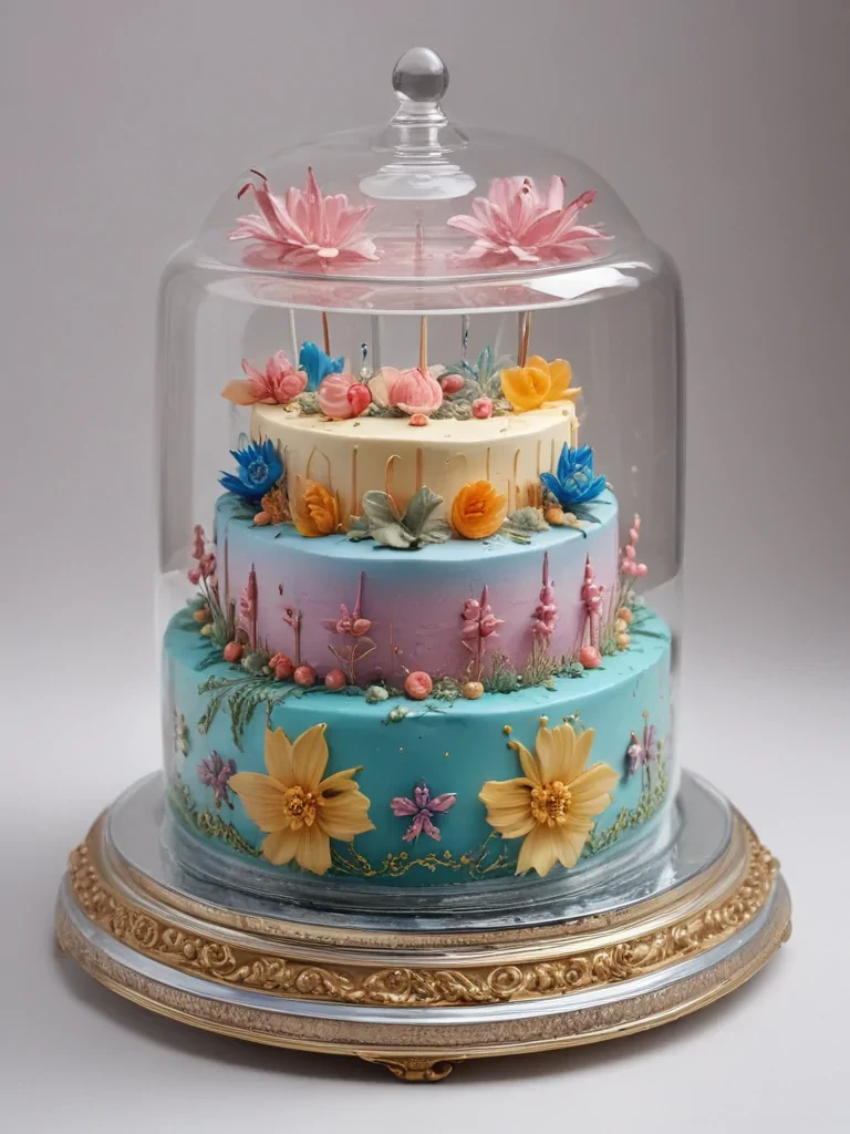 transparent birthday cake