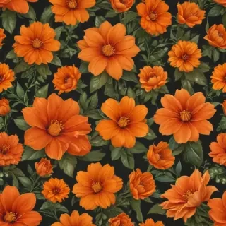 orange flower clipart