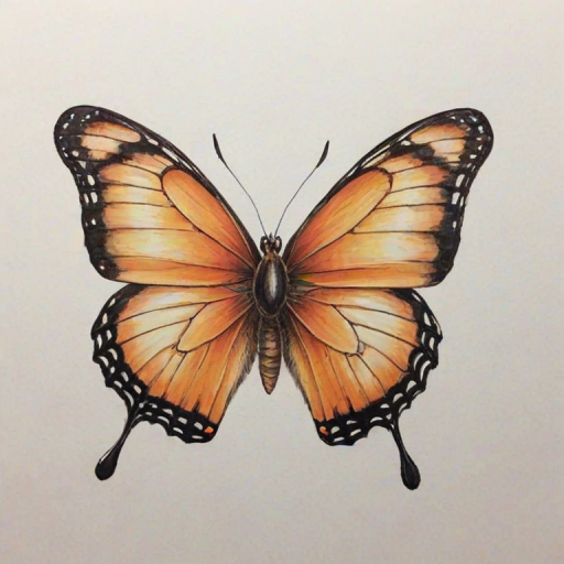 drawing butterfly
