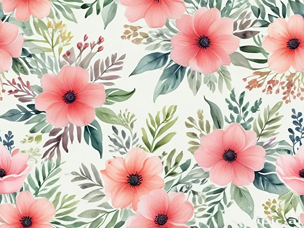 watercolor floral background