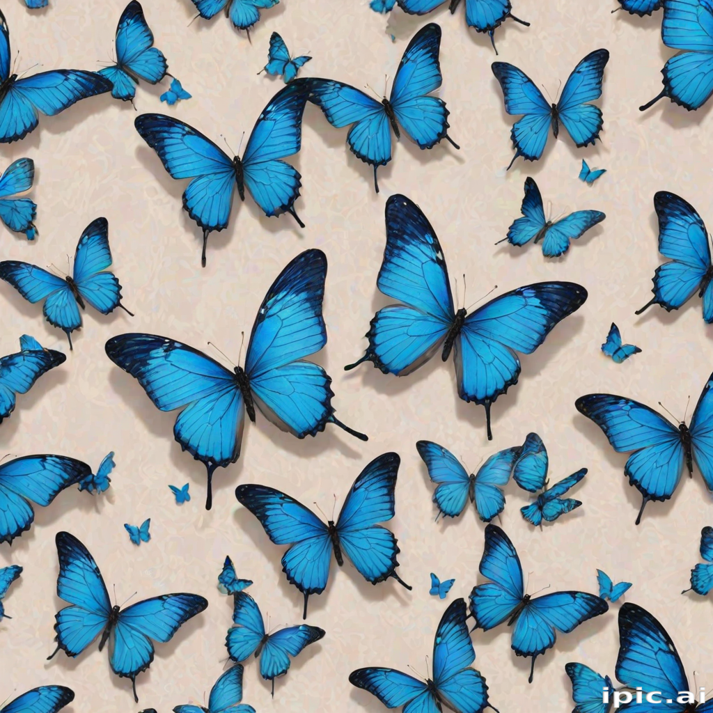 aesthetic blue butterfly