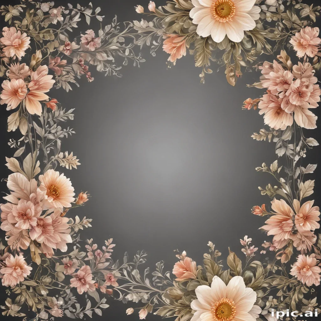 transparent floral border