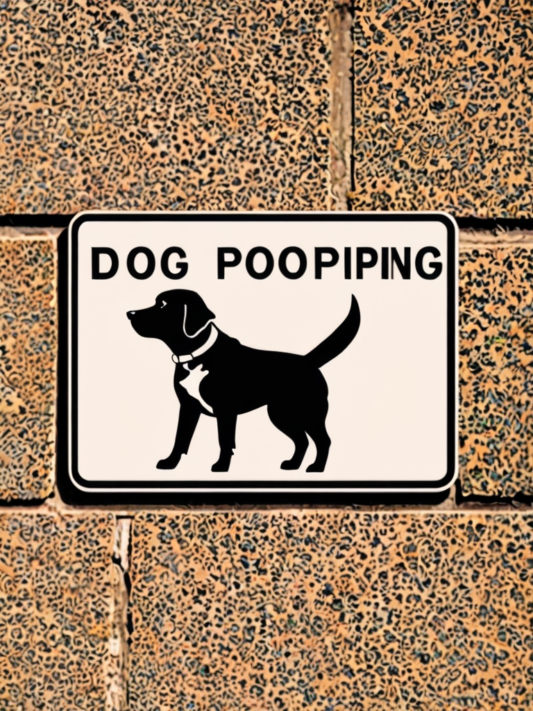 dog pooping for a sign svg