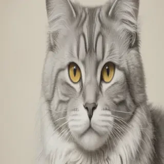 vintage cat drawing