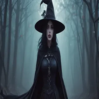 beautiful dark witch fantasy art