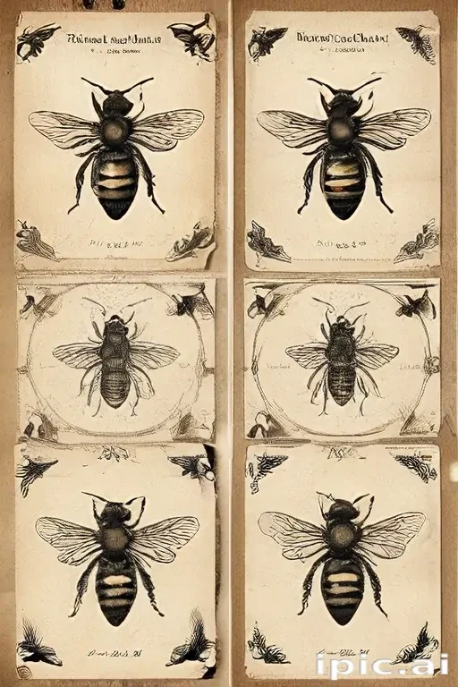 free vintage bee printables
