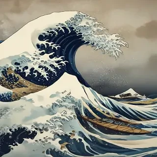 great wave wallpaper