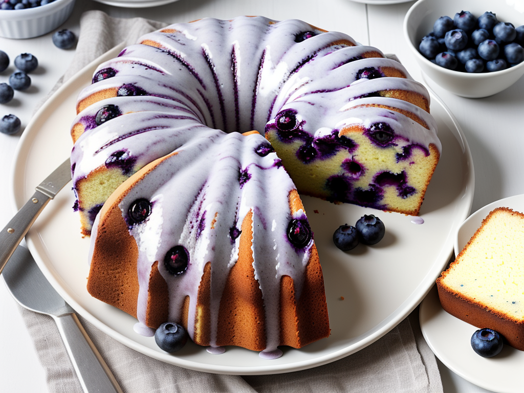 blueberry sour cream pound cake