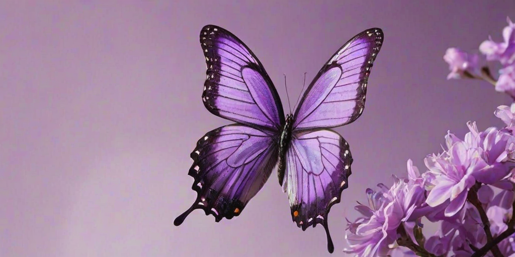 aesthetic purple butterfly