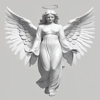 angel clip art black and white